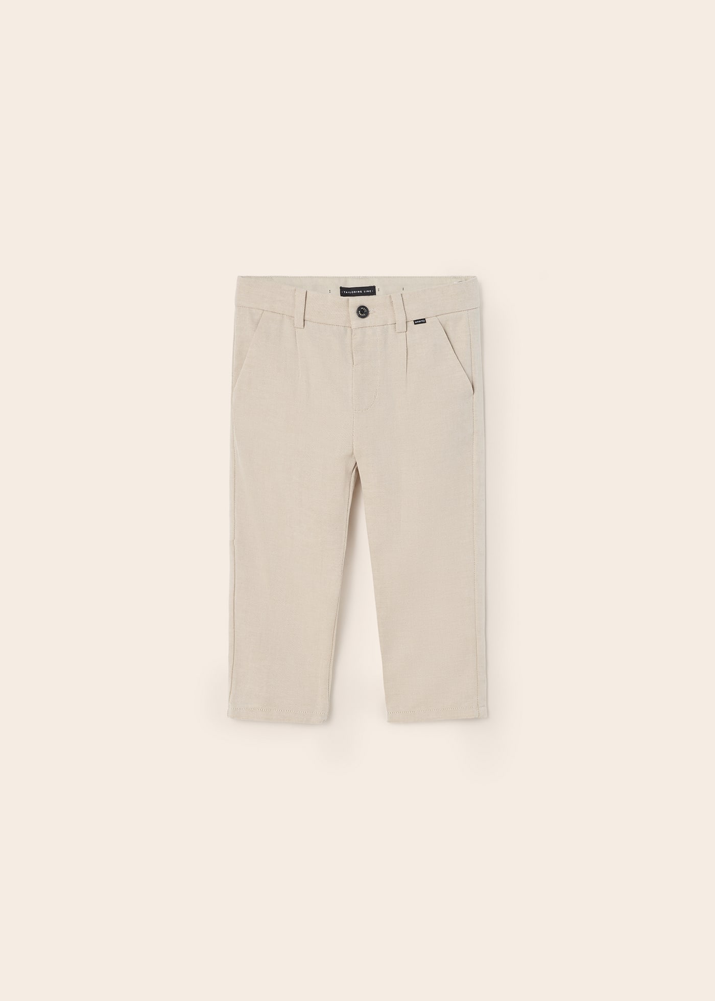 Pantalón Lino Celeste/Beige F.1517 MAYORAL - Image 4