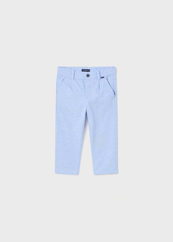 Pantalón Lino Celeste/Beige F.1517 MAYORAL
