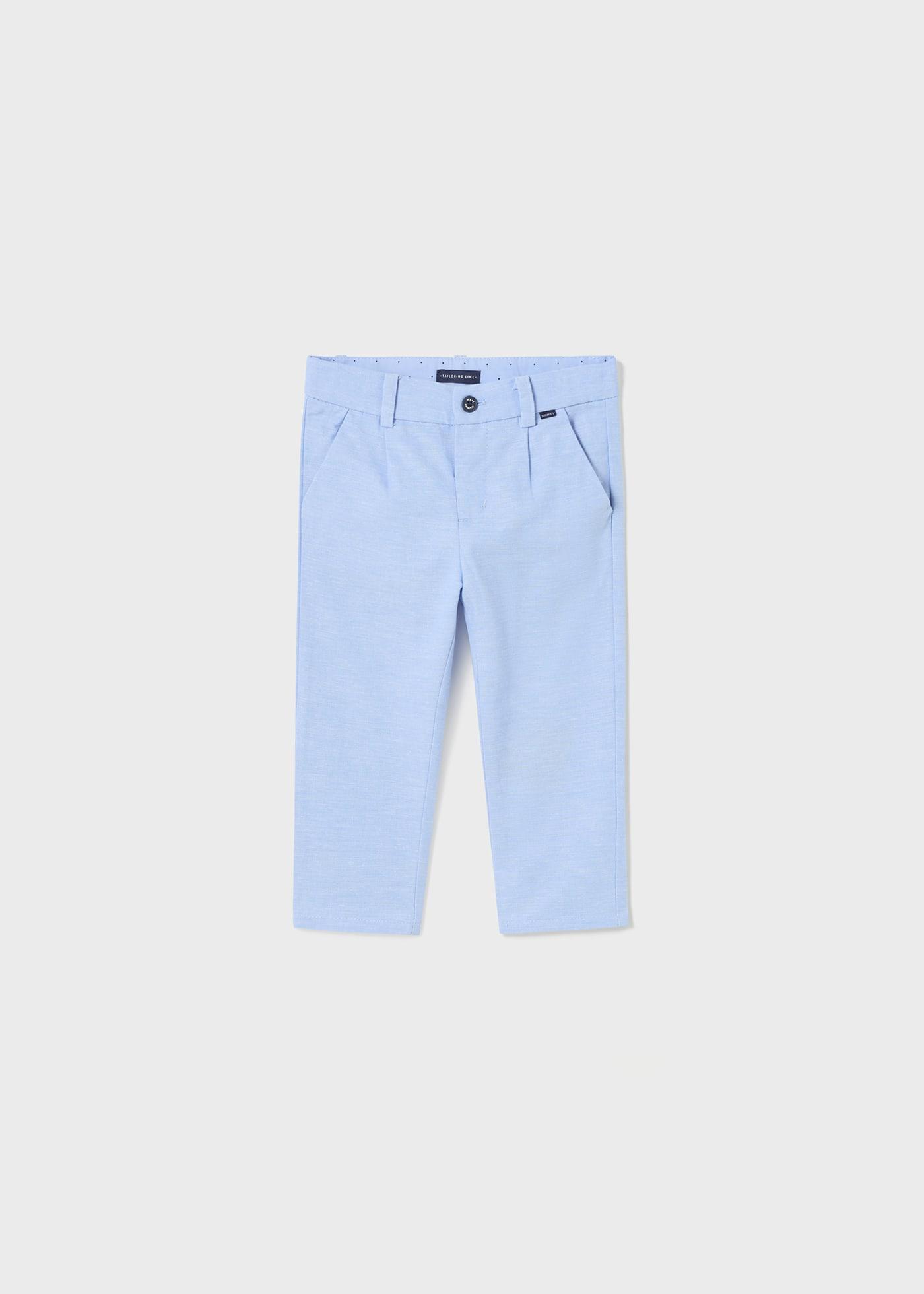 Pantalón Lino Celeste/Beige F.1517 MAYORAL