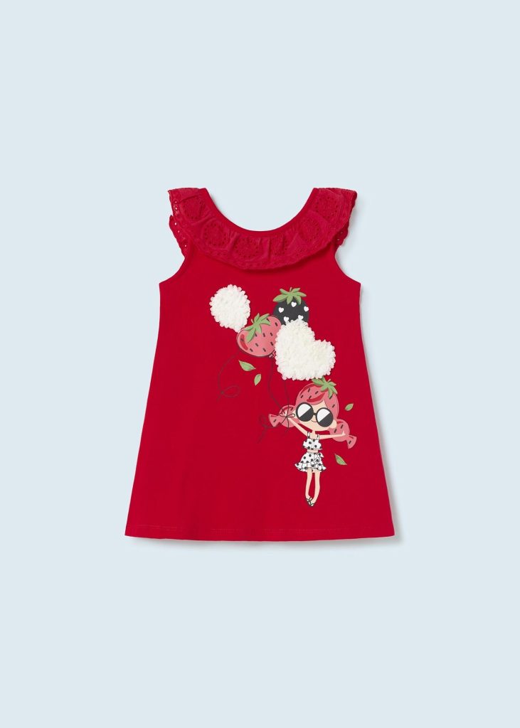 Vestido con Holán Rojo F.1965 MAYORAL