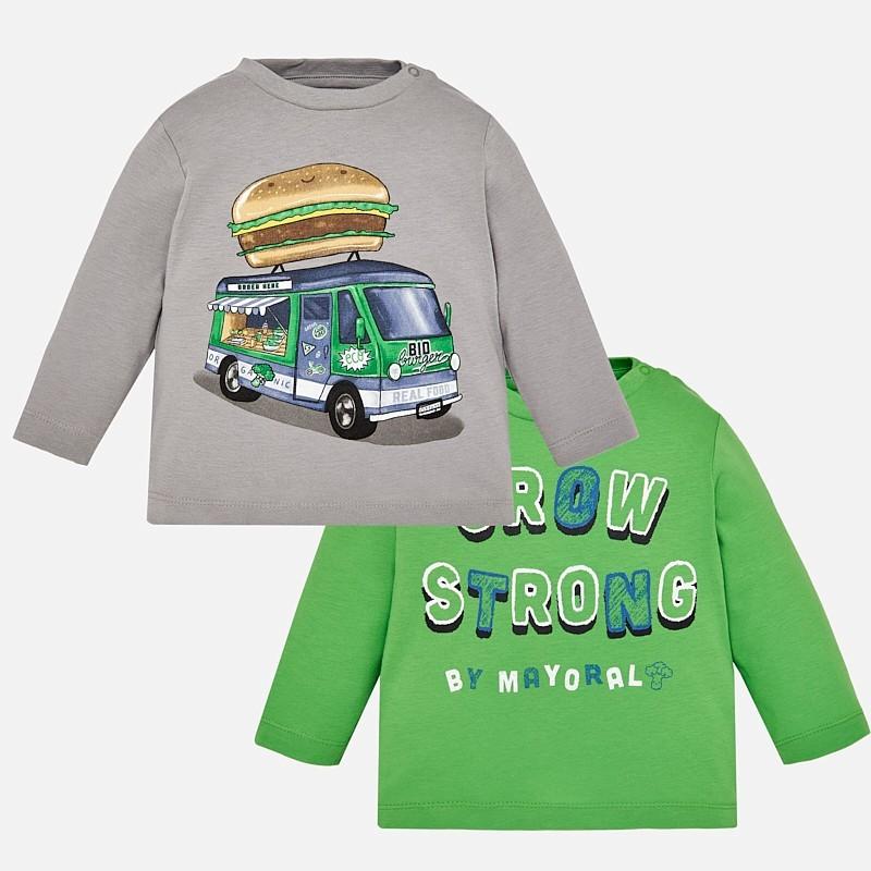 Playera ML Bio Green/Gris F.2026 MAYORAL
