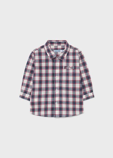 Camisa Manga Larga Cuadros Rojo F.2145 MAYORAL