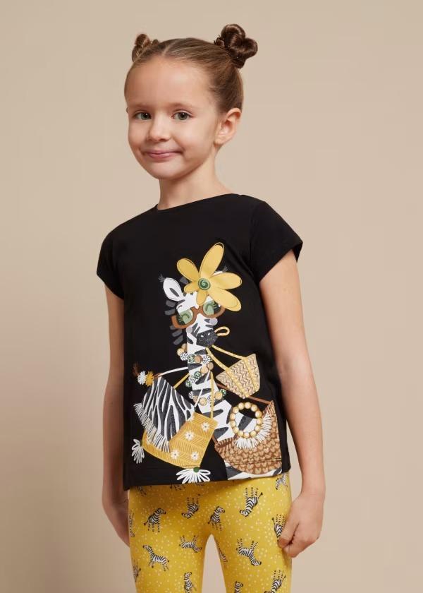 Blusa MC 52Negro F.3090 MAYORAL