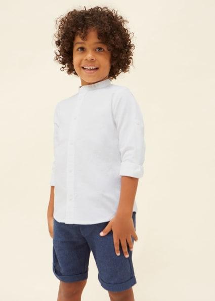 Camisa ML Blanco/Celeste F.3167 MAYORAL