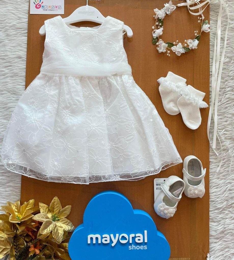 Vestido Bordado 14Blanco F.3911 MAYORAL