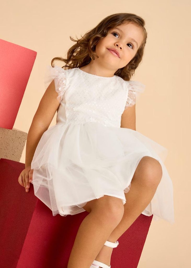 Vestido 51Crudo/52Rosado F.3914 MAYORAL