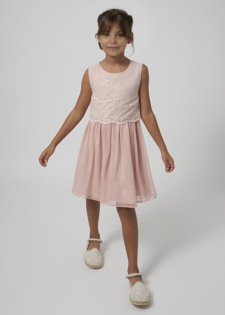 Vestido Bordado 77Tulipan/78Crudo F.6944 MAYORAL