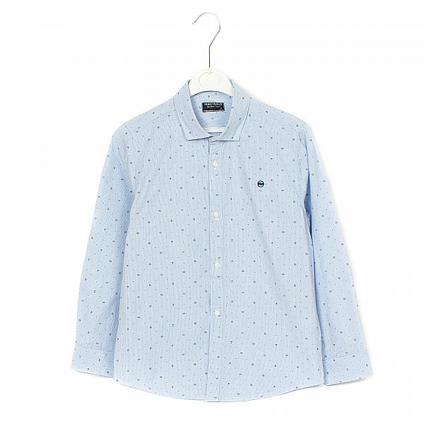 Camisa Manga Larga 42 Celeste F7134