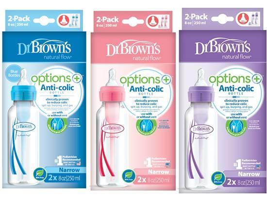 Biberon estandar 8 oz.  Rosa/Azul/Morado F.SB82305/SB82405/SB82505