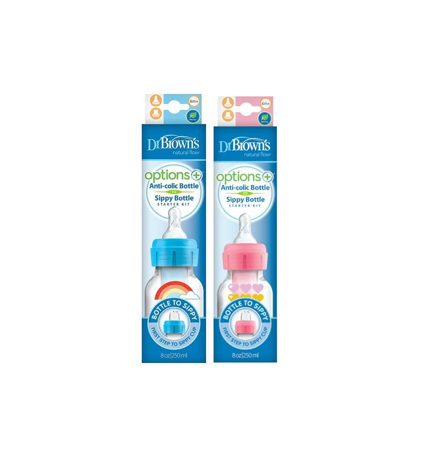 Biberon Transicion Estandar 8 oz. Rosa/Azul F.SB8191/SB8192