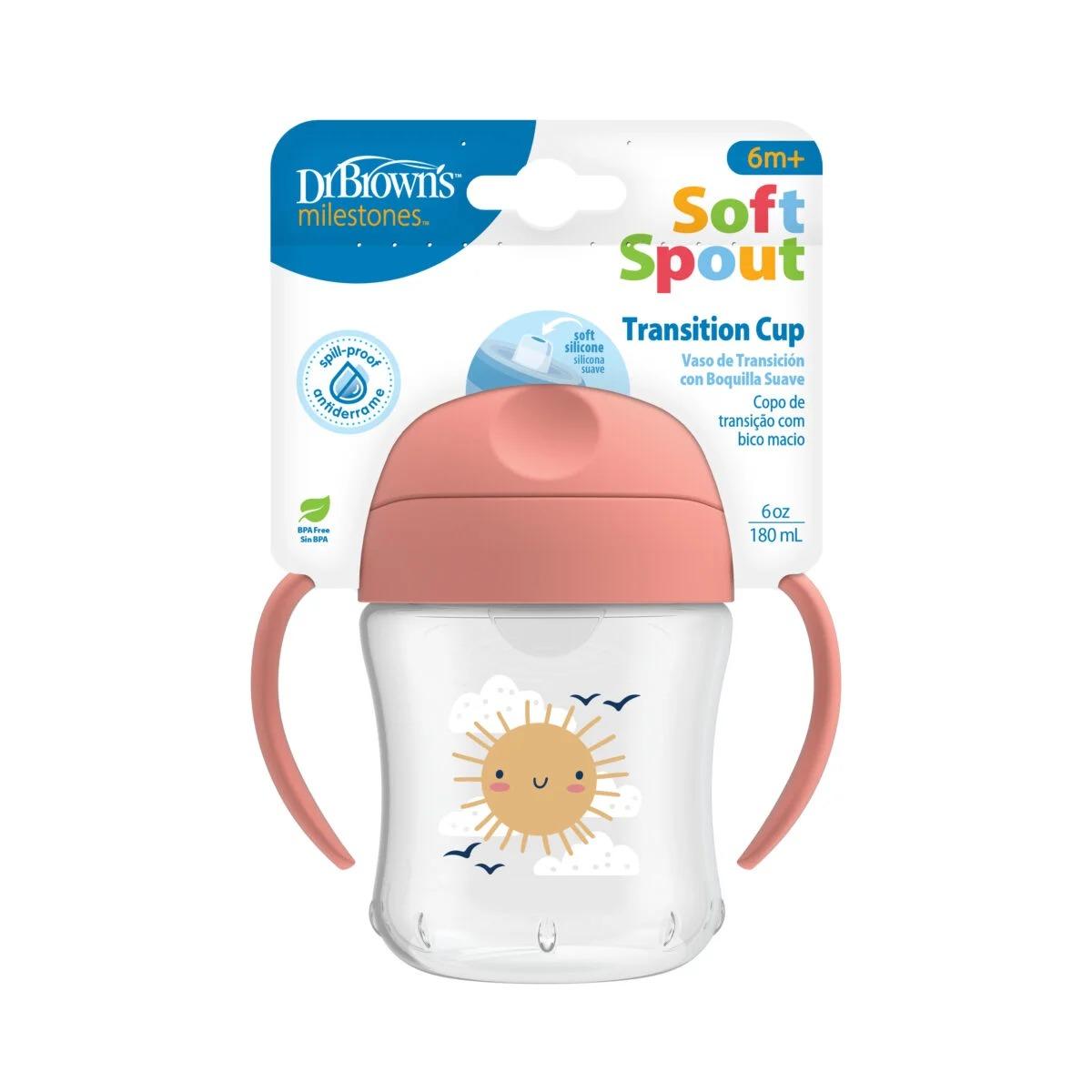 Vaso entrenador 6oz. boquilla suave Rosa/Azul F.TC61003/TC61004 - Image 3