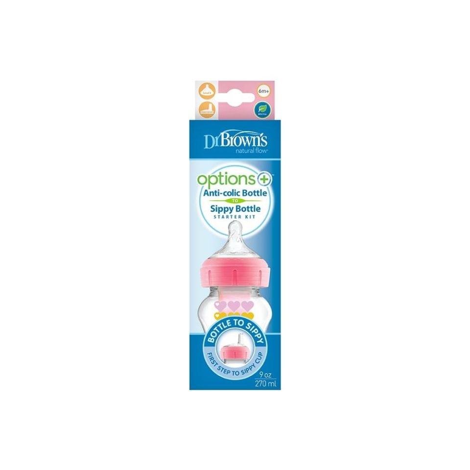 Biberon transicion cuello ancho 9 oz. Options+ Rosa/Azul F. WB91604/WB91605 - Image 4