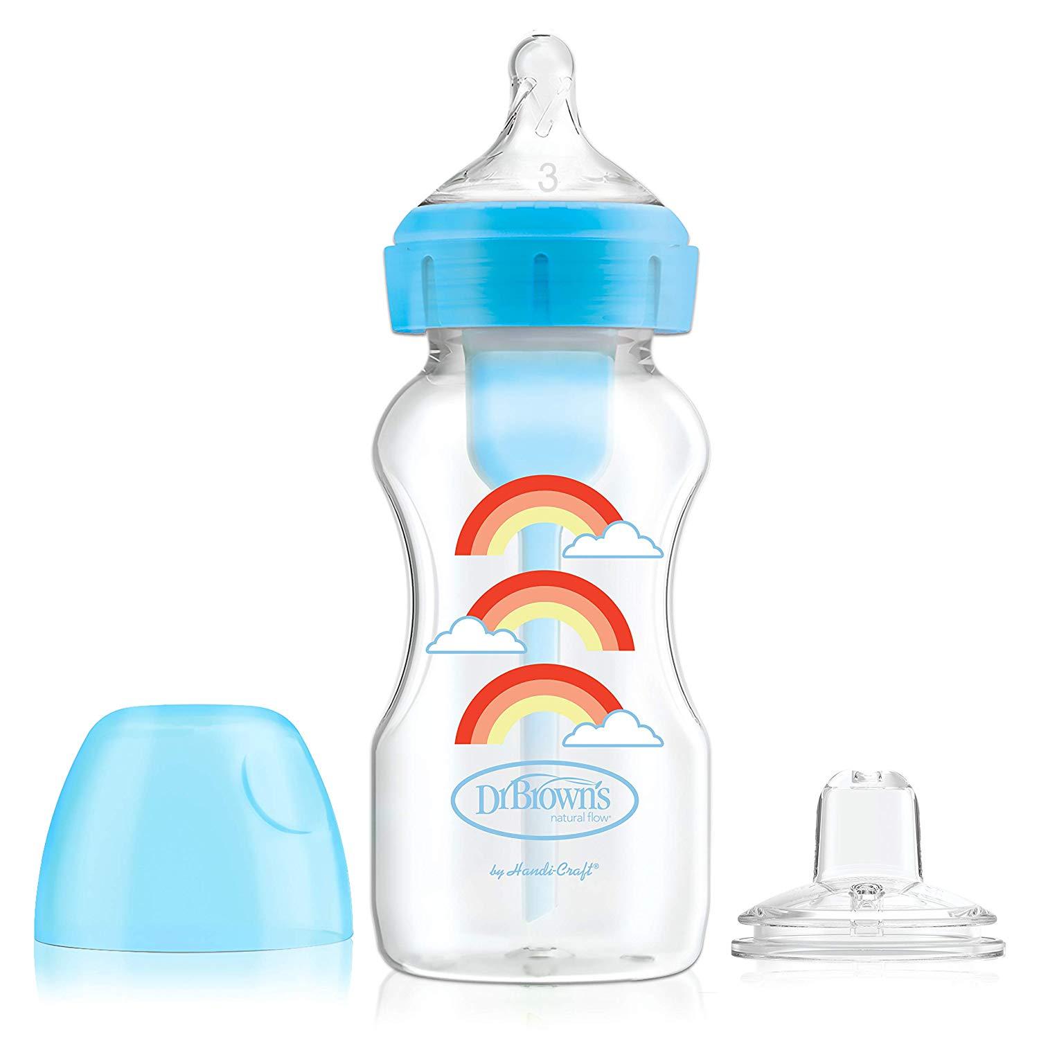 Biberon transicion cuello ancho 9 oz. Options+ Rosa/Azul F. WB91604/WB91605 - Image 3