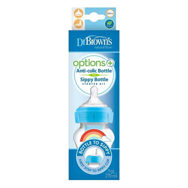 Biberon transicion cuello ancho 9 oz. Options+ Rosa/Azul F. WB91604/WB91605 - Image 2