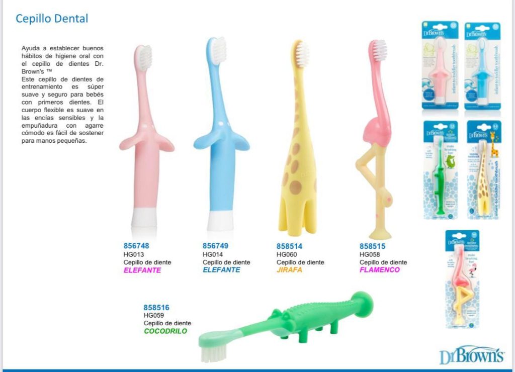 Cepillos Dentales Elefante/Cocodrilo/Jirafa/Flamingo Dr. Brown